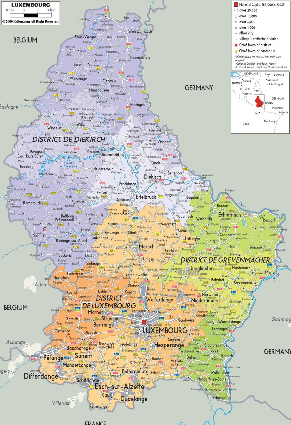 Luksemburga valsts karti