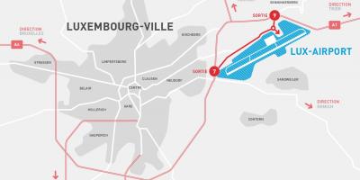 Karte Luksemburgas lidosta